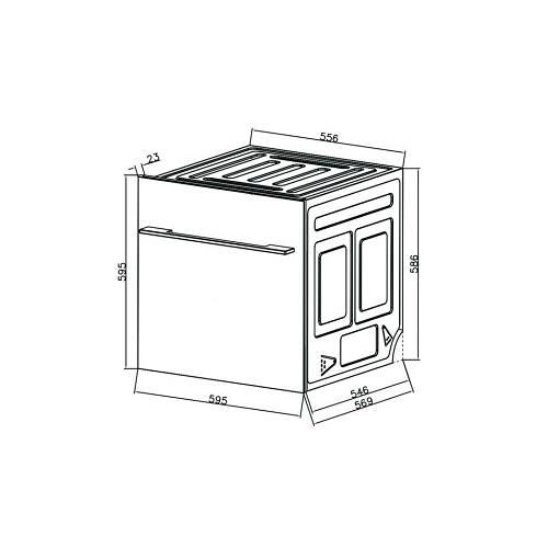 Máy rửa bát  âm tủ Malloca WQP6-87CP