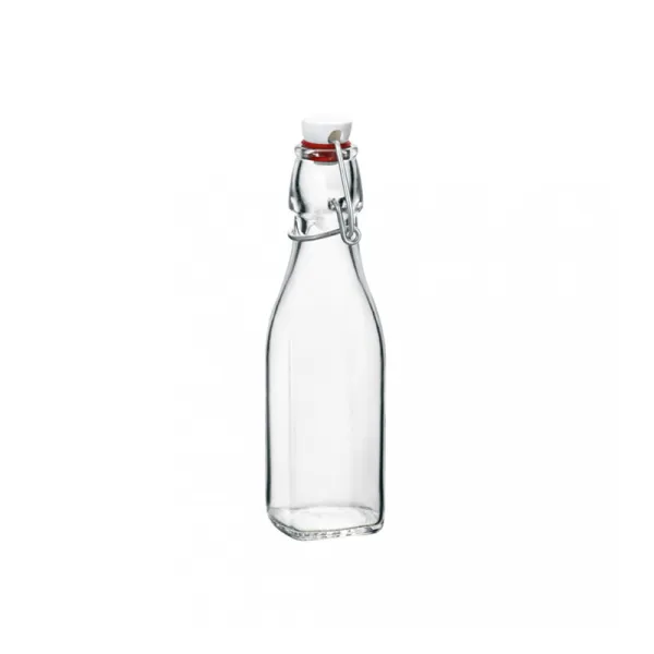 Chai thủy tinh vuông nắp cài Bormioli Rocco Swing 250ml