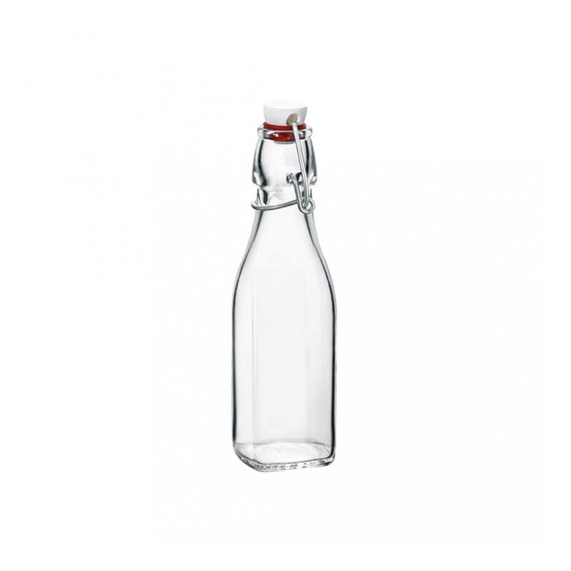Chai thủy tinh vuông nắp cài Bormioli Rocco Swing 250ml
