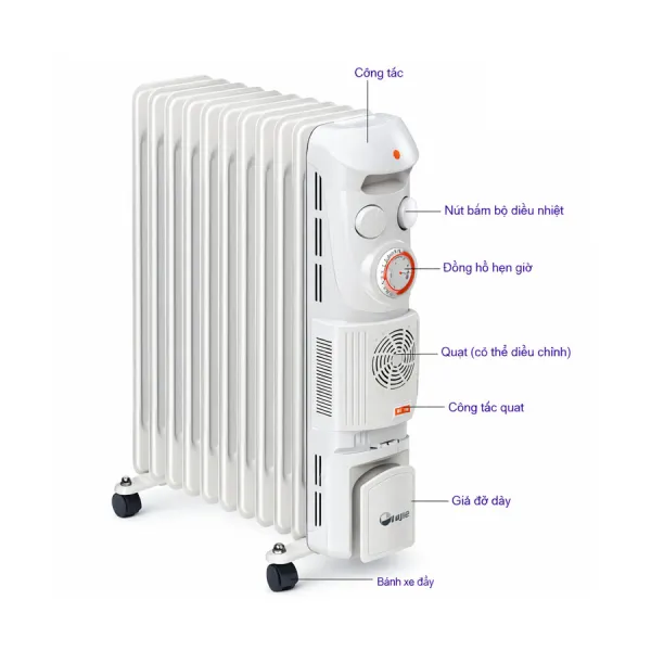Máy sưởi dầu FujiE OFR379 9 thanh