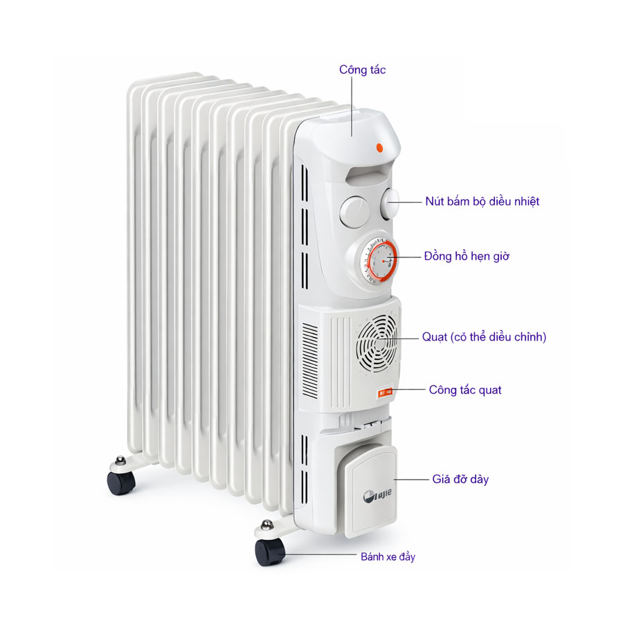 Máy sưởi dầu FujiE OFR379 9 thanh