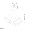 Máy hút mùi áp tường Malloca MC 7018HS