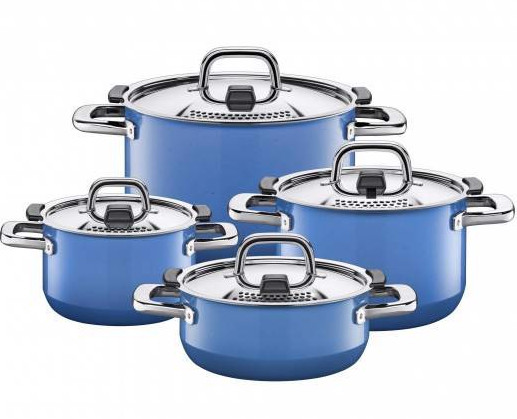 Bộ nồi Silit Nature Blue 4 nồi - toàn cảnh sản phẩm