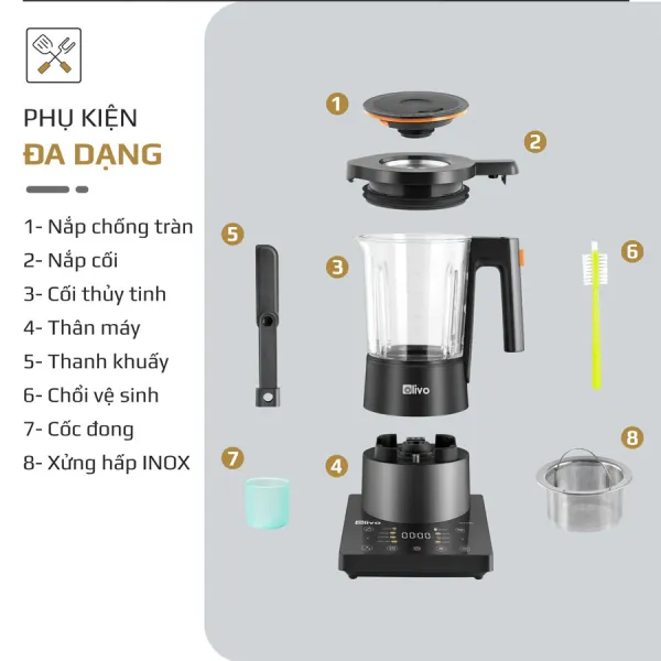 Máy làm sữa hạt Olivo X24 Pro 2100W