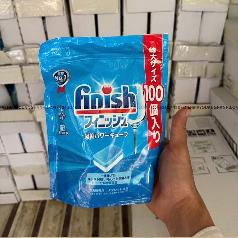 Ảnh thực tế Viên rửa bát Finish Nhật 100 viên