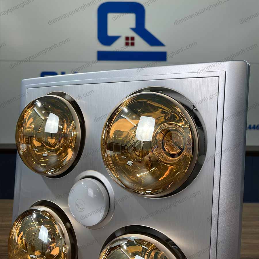 Ảnh thực tế Đèn sưởi nhà tắm Heizen HE4BR 4 bóng âm trần có điều khiển