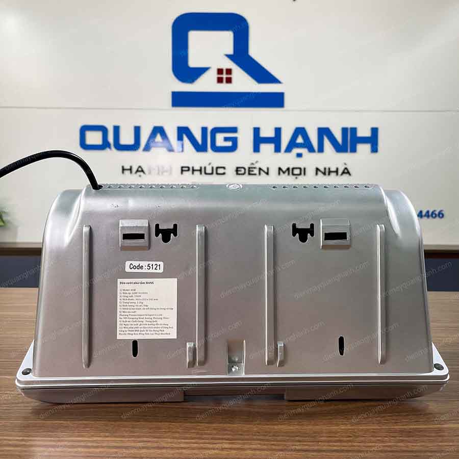 Ảnh thực tế Đèn sưởi nhà tắm Hans 2 bóng H2B