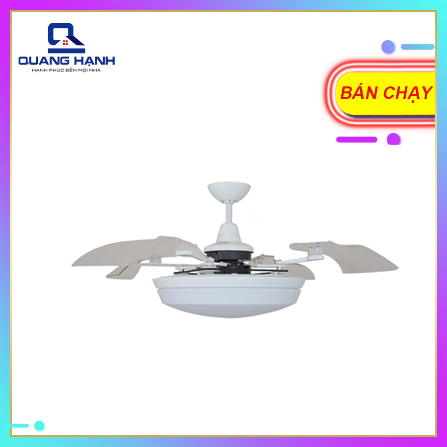 Quạt trần KAIYO cao cấp TOYA-214-W - toàn cảnh sản phẩm