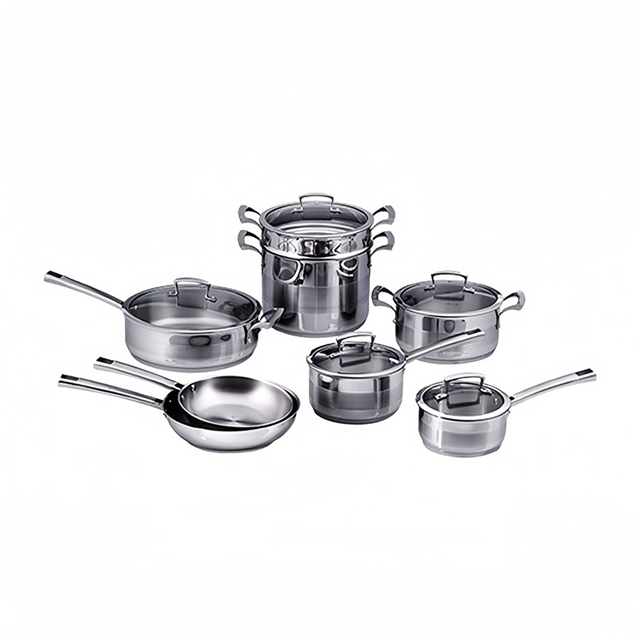 Bộ nồi inox 13 chi tiết Junger JC100 - toàn cảnh sản phẩm