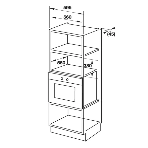 Lò vi sóng có nướng lắp âm Hafele HM-B38C (538.01.111) 32 lít