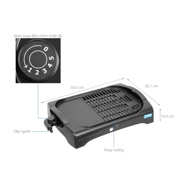 Vỉ nướng điện Electrolux ETTG1-40BK
