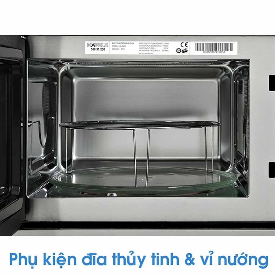 Lò vi sóng có nướng lắp âm Hafele HM-B38D 538.31.200 25 lít