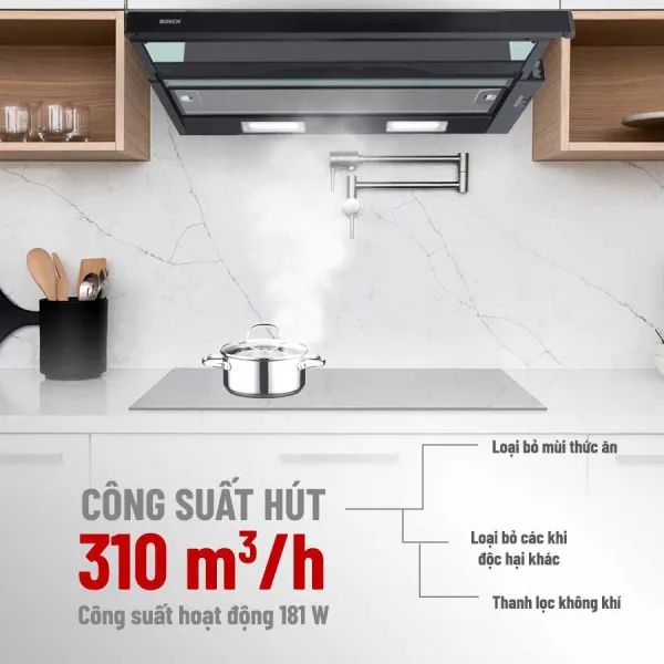 Máy hút mùi âm tủ Bosch DFT63CA61B Ngang 60cm