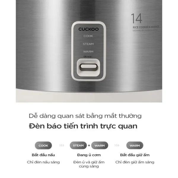 Nồi cơm điện 2.5 lít Cuckoo CR-1415/GWVNCV