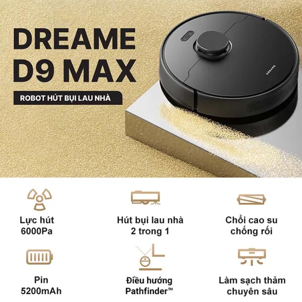 Robot hút bụi lau nhà Dreame D9 Max
