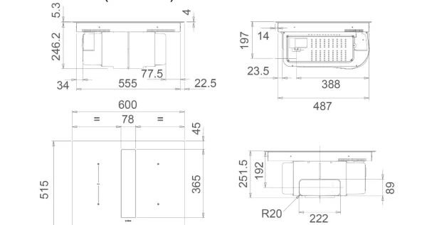 Bếp từ kết hợp hút mùi Elica NIKOLATESLA FIT BL/A/60 PRF0167053