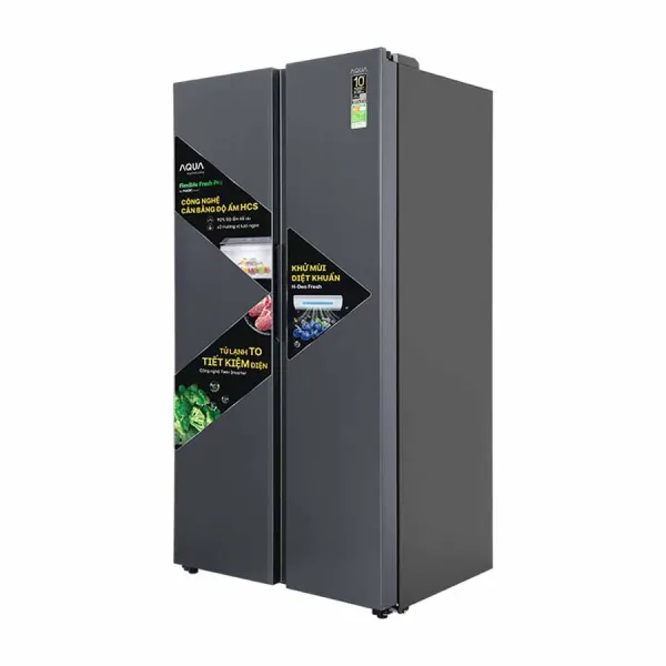 Tủ lạnh Aqua Inverter 646 lít Side by Side AQR-S682XA(SLB)