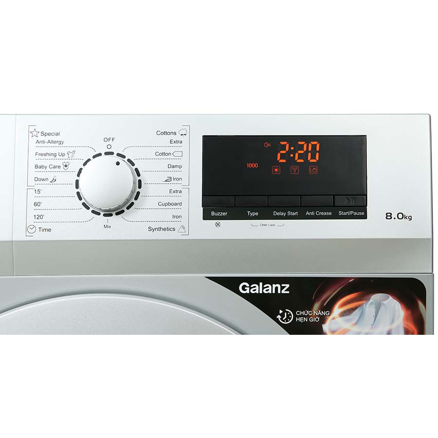 Máy sấy thông hơi Galanz 8 kg DV-80T5C(S)