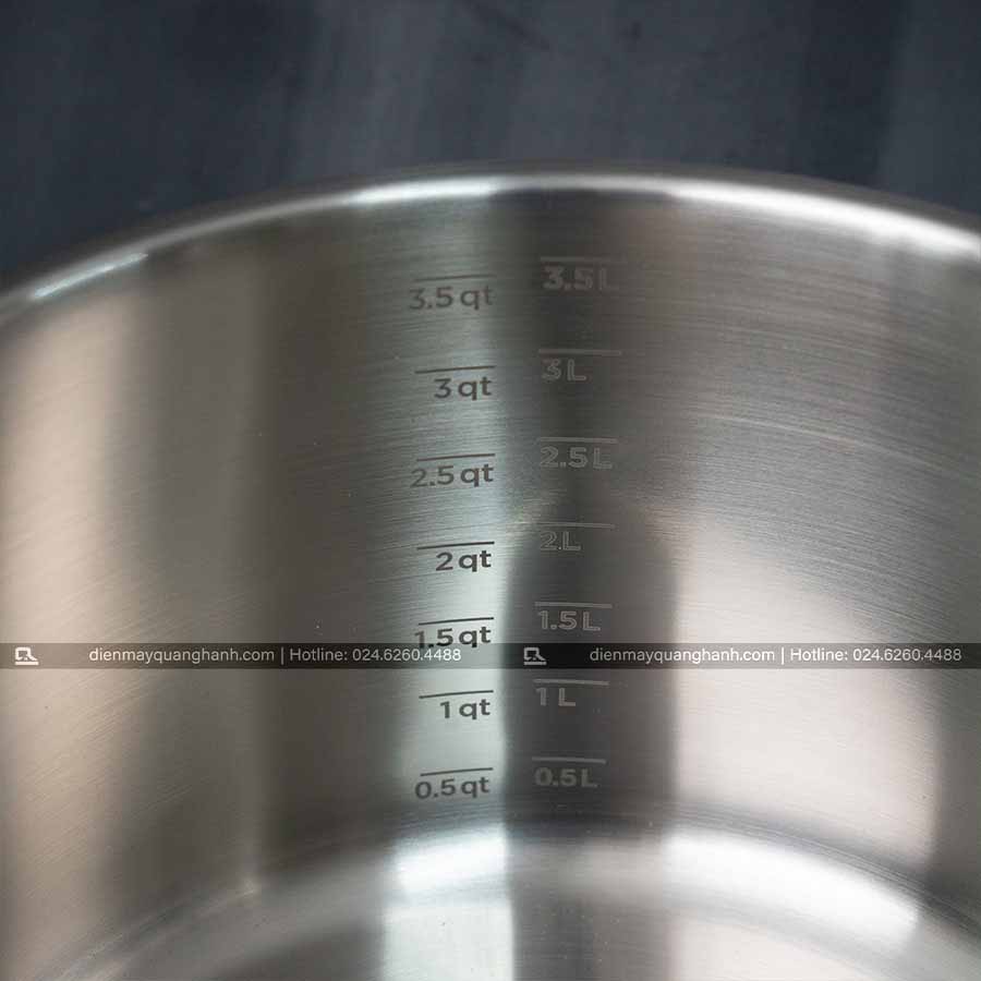 Ảnh thực tế Bộ nồi inox cao cấp Ciwete 7 món có xửng hấp (chảo chống dính) SS0103-11PC NEW-NS