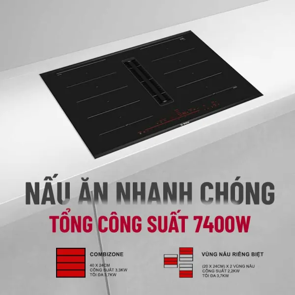 Bếp từ  4 vùng nấu Bosch PXX875D67E serie 8