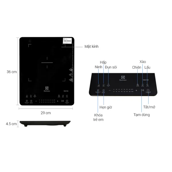 Bếp từ đơn Electrolux ETD42SKA 2100W