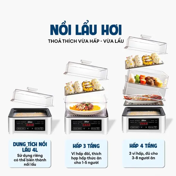 Nồi lẩu hơi đa năng Gilux GLD11Z