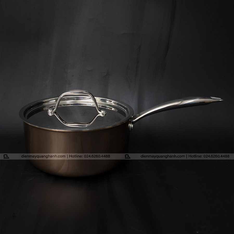 Ảnh thực tế Bộ nồi inox cao cấp Ciwete 6 món màu đồng SS1503-10PC