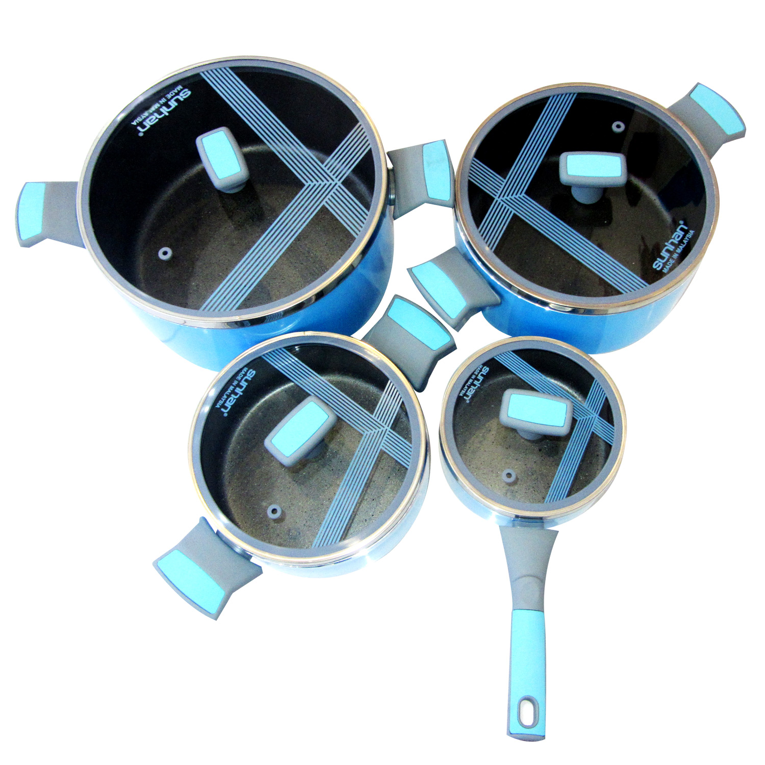 Bộ nồi 3 chiếc đun từ Sunhan SH-08ML Malaysia