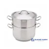 Bộ 2 nồi xửng 3 đáy 24cm FIVESTAR ST24-3D vung inox