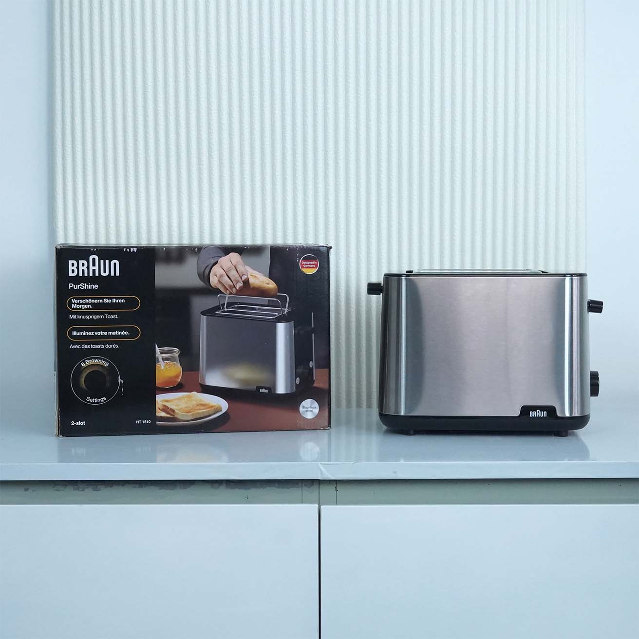 Ảnh thực tế Máy nướng bánh mì Braun HT1510BK