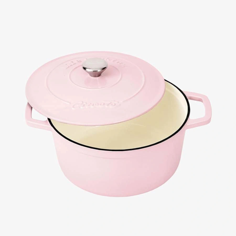 Nồi gang tròn tráng men sứ cao cấp Ciwete Alightpink 27cm CI0101 - toàn cảnh sản phẩm
