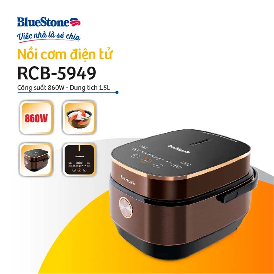 Nồi cơm điện tử BlueStone 1.5 lít RCB-5949
