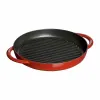 Chảo gang tròn Staub màu đỏ cherry 26cm