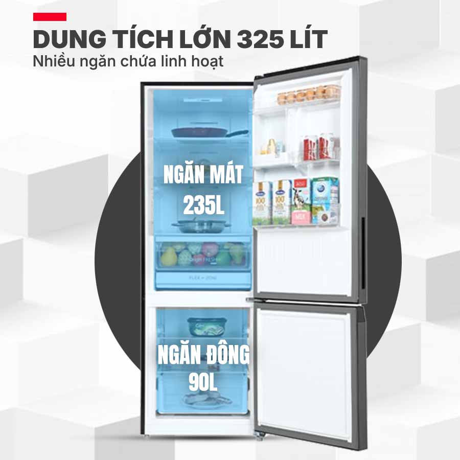 Tủ lạnh Toshiba Inverter 325 lít GR-RB410WE-PMV(37)-SG