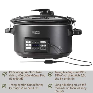 Nồi Nấu Chậm Sousvide Russell Hobbs 25630-56 6,5L