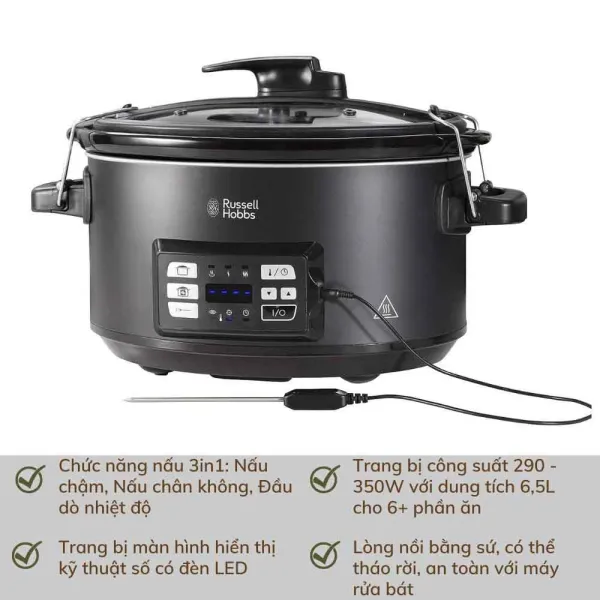 Nồi Nấu Chậm Sousvide Russell Hobbs 25630-56 6,5L