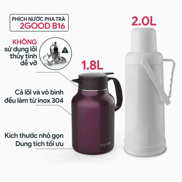 PHÍCH GIỮ NHIỆT TIỆN DỤNG 2GOOD B16