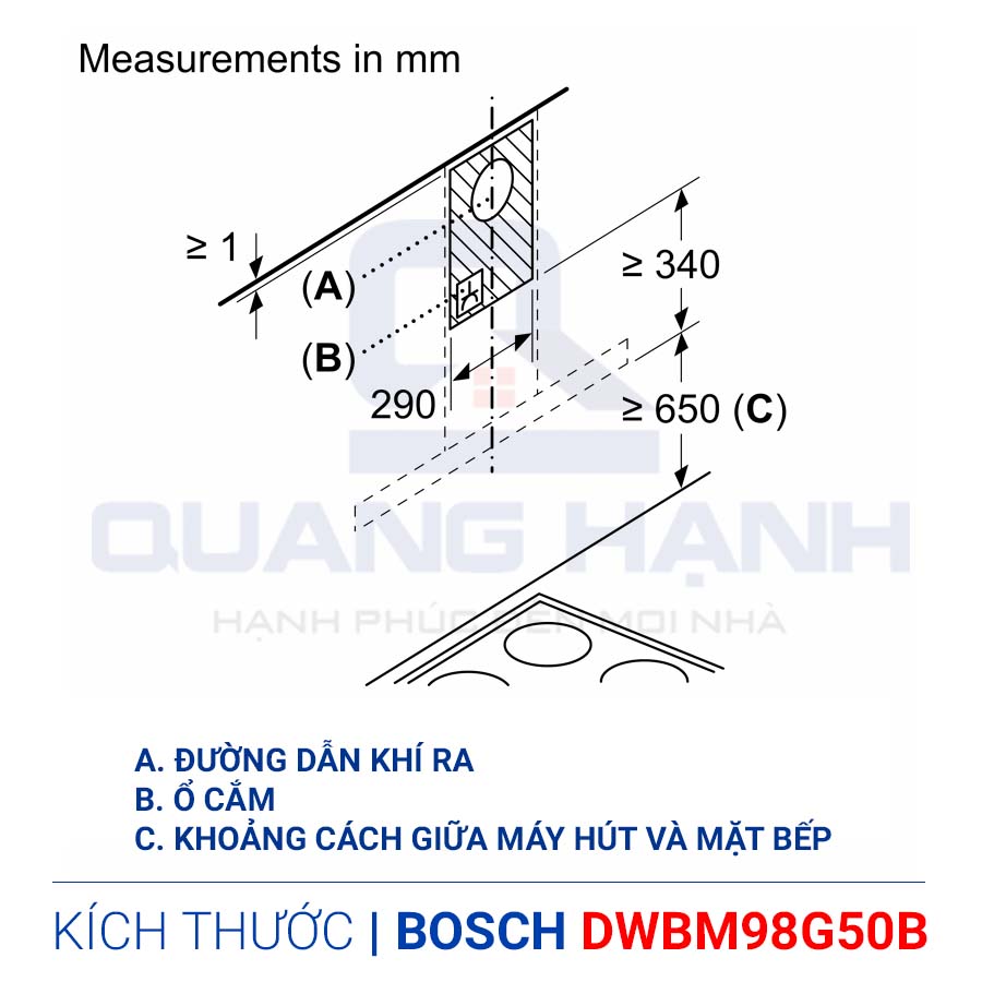 Hút mùi Bosch DWBM98G50B