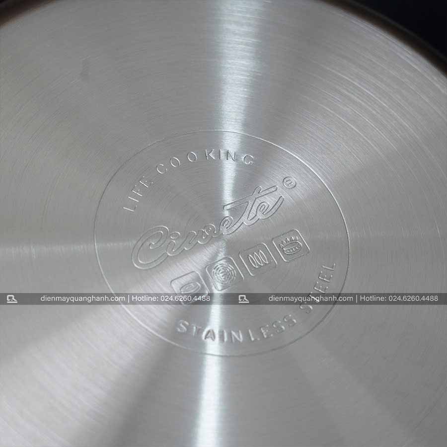 Ảnh thực tế Bộ nồi inox cao cấp Ciwete 6 món màu đồng SS1503-10PC