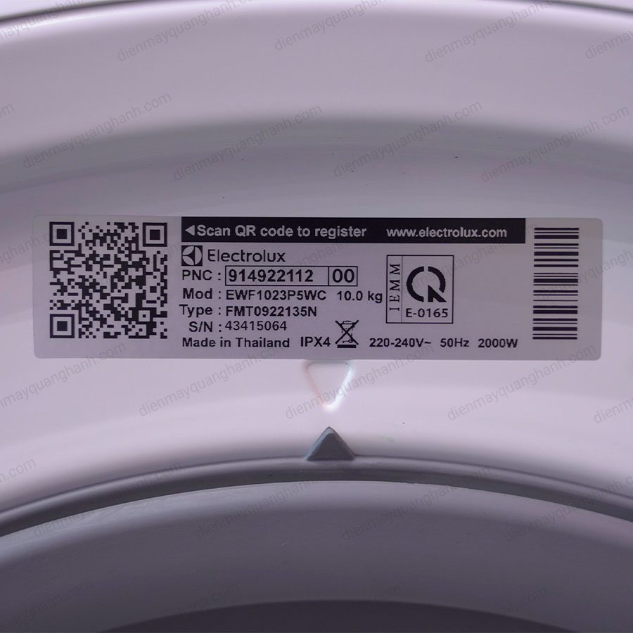 Ảnh thực tế Máy giặt Electrolux Inverter 10Kg EWF1023P5WC