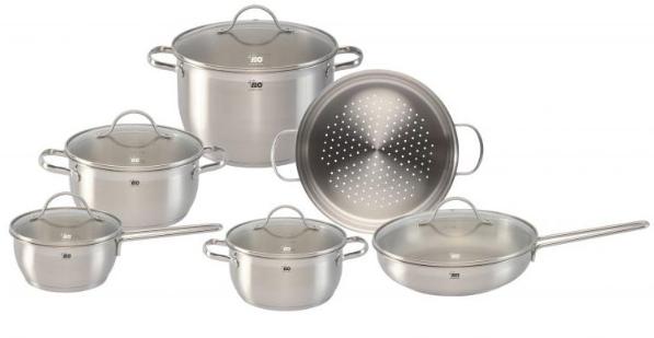 Bộ nồi ELO Zeta inox 3 đáy 6 món - toàn cảnh sản phẩm