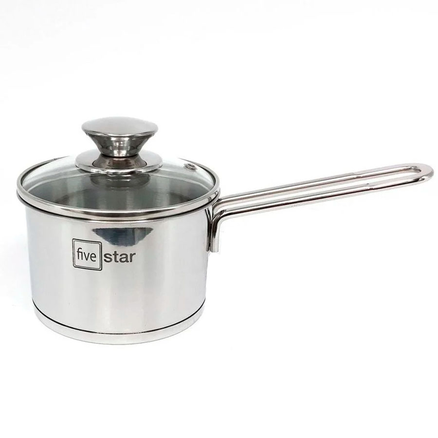 Quánh Inox 430 Fivestar nắp kính 12cm FSQ12001