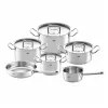 Bộ nồi Fissler Profi 6 món vung kính kèm quánh và chảo inox 24cm