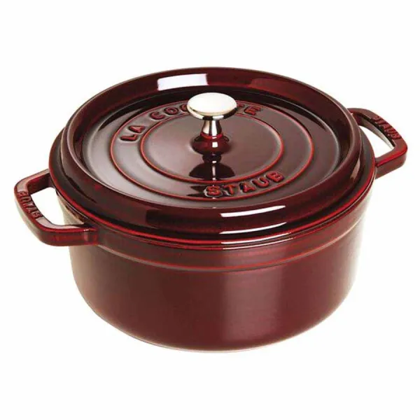 Nồi gang tròn Staub màu đỏ lựu 26cm – 5.2L