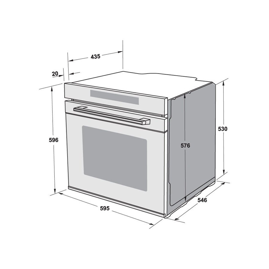Lò nướng kết hợp hấp âm tủ Hafele HSO-8T72A 538.61.461 72 lít