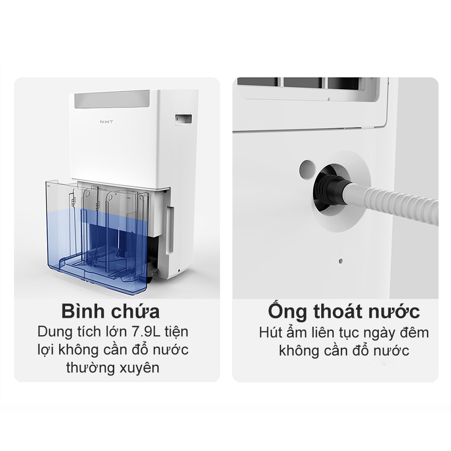 Máy hút ẩm New Widetech WDH08E60FPW 60L