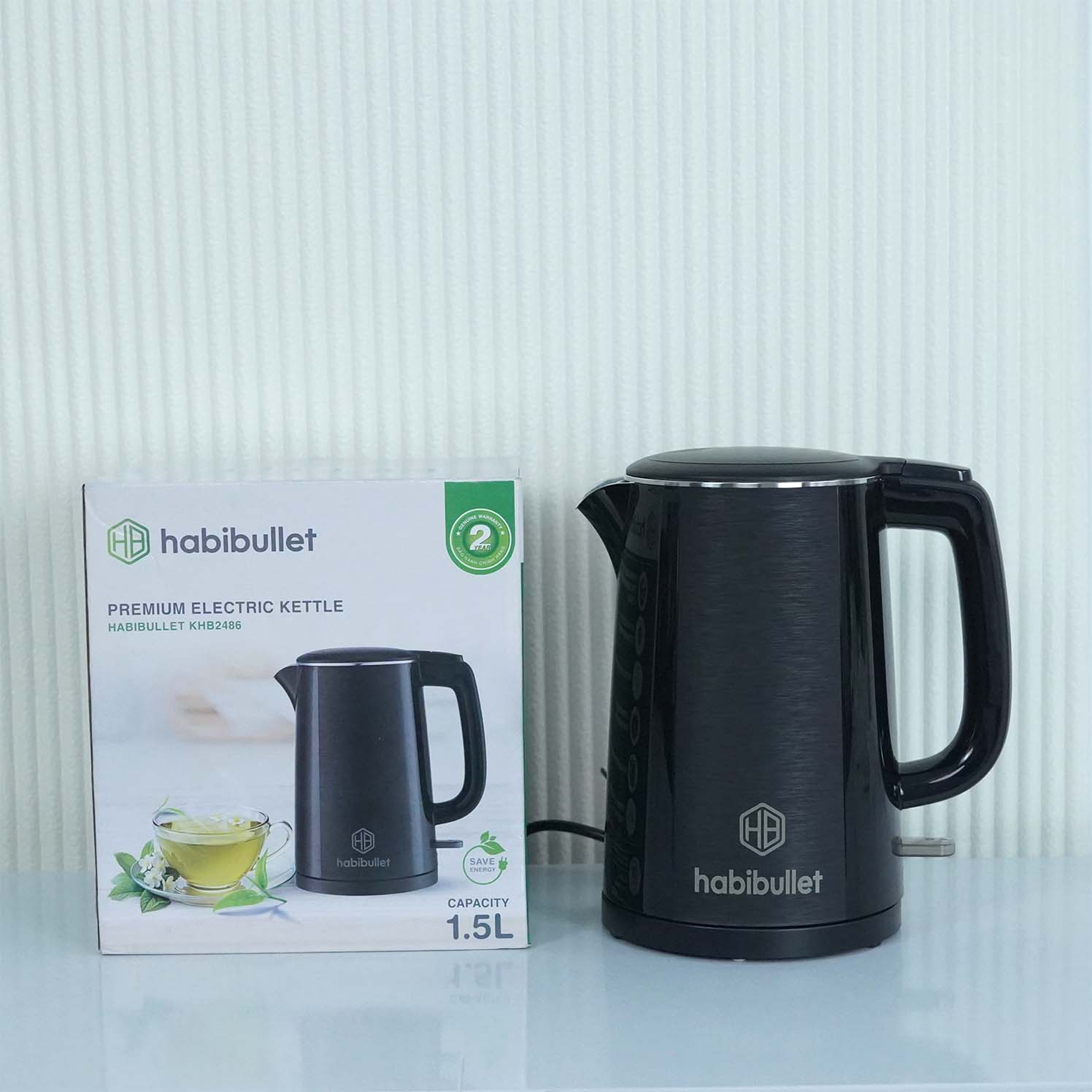 Ảnh thực tế Ấm đun siêu tốc cao cấp Habibullet KHB2486 1.5 lít