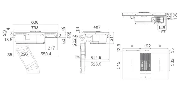 Bếp từ kết hợp hút mùi Elica NIKOLATESLA LIBRA WH/A/83-PRF0147775