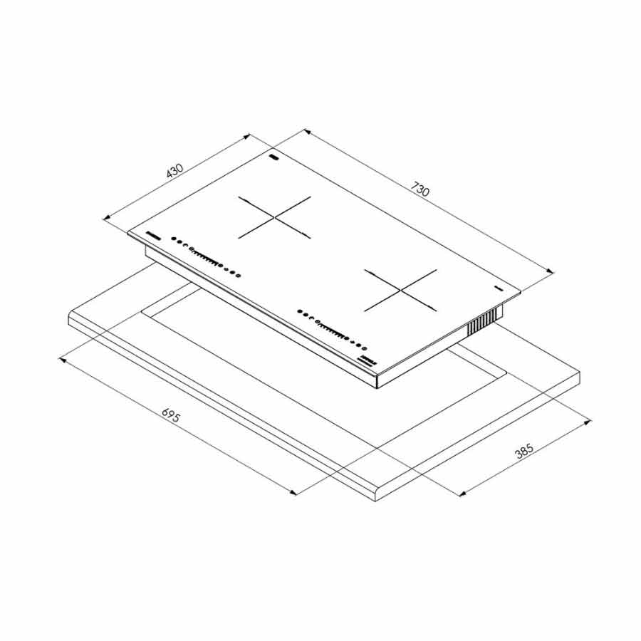 Bếp từ đôi Hafele HC-I7325B 533.09.979