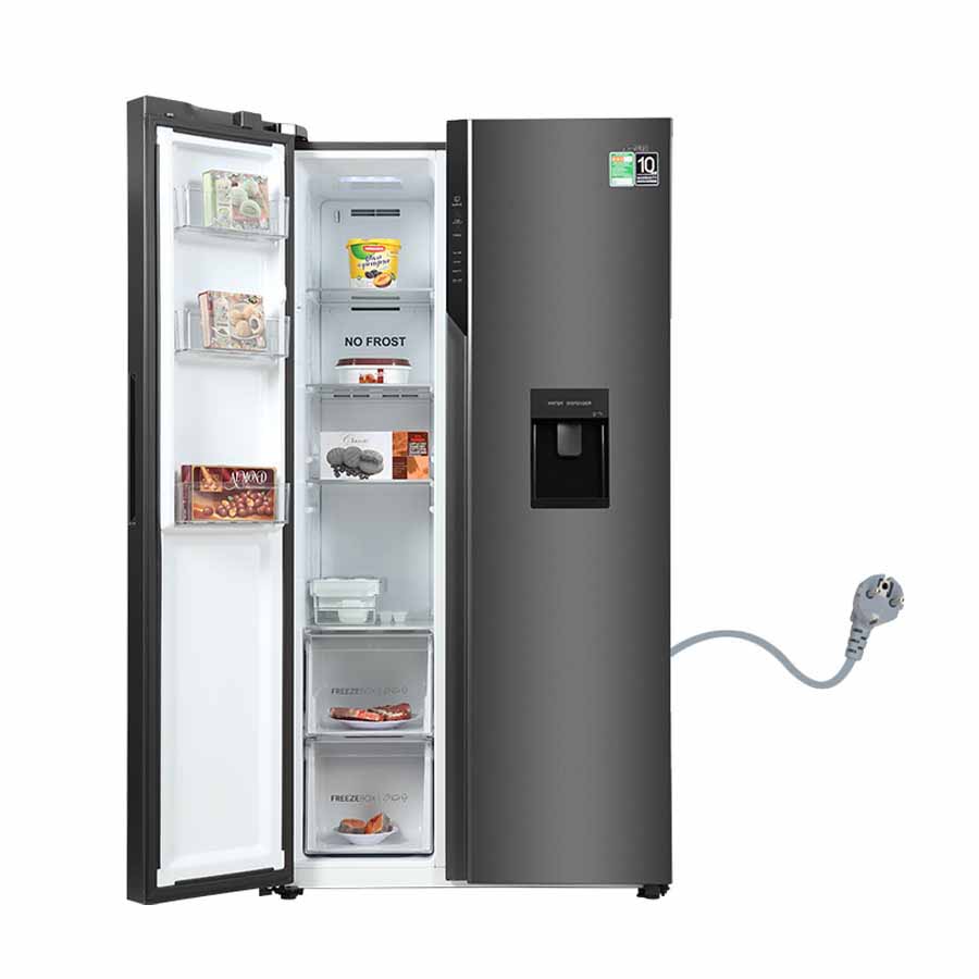 Tủ lạnh Aqua Inverter 524 lít Side By Side AQR-SW541XA(FB)